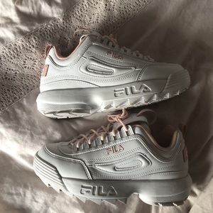 Fila disruptor pink and white